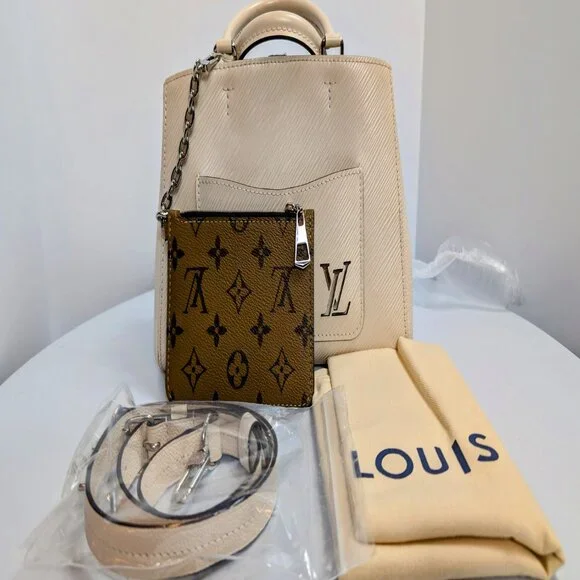 Louis Vuitton Quartz/Cream Marelle BB Tophandle Bag - Picture 15 of 16